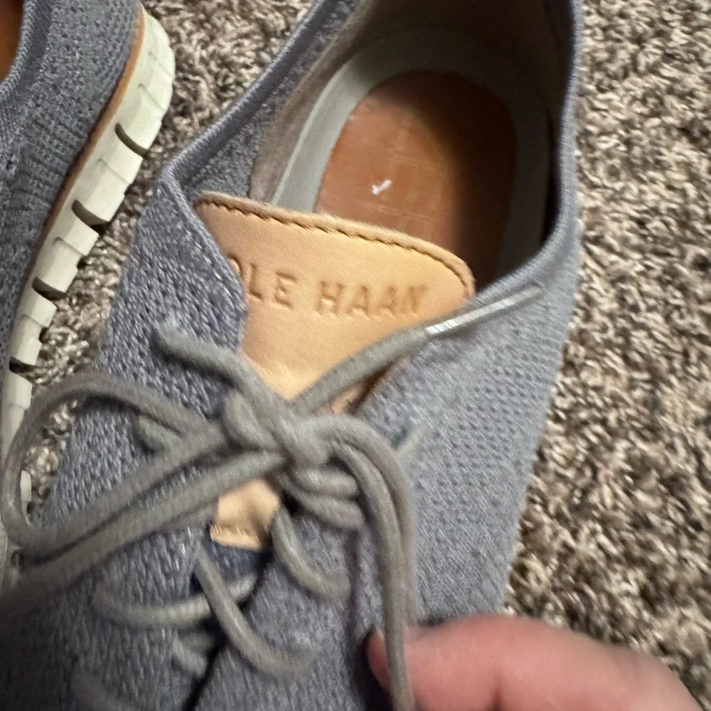 Cole Haan gray knit Gran Xero lace up dressy shoe Size 11